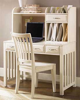 white desk